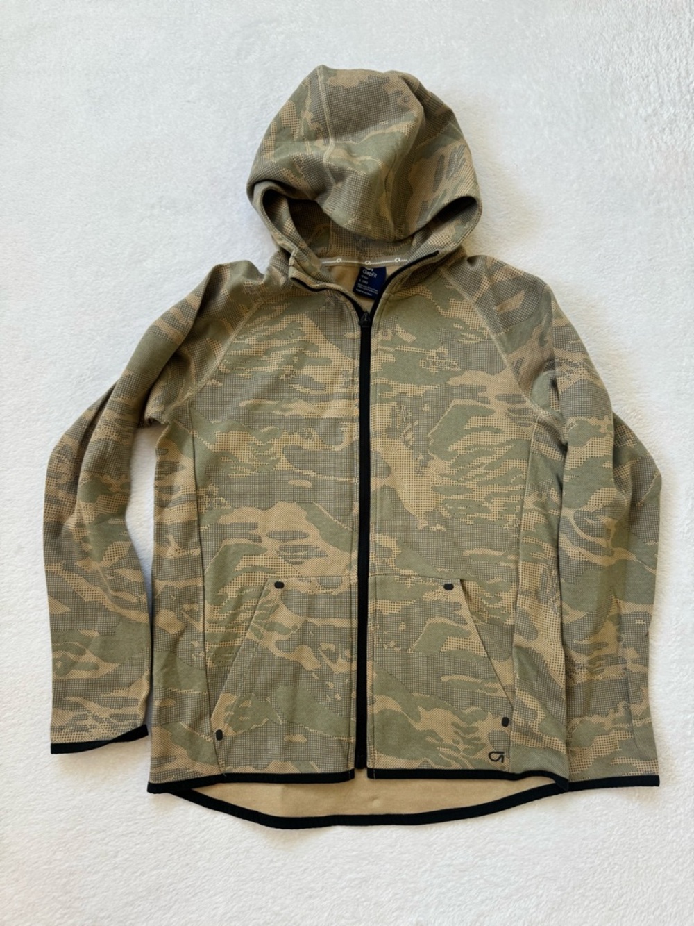 GAP Camo Zip Hoodie in Green and Tan